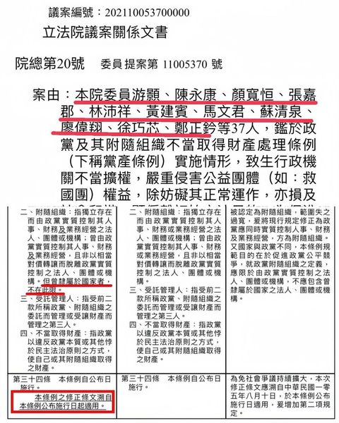 號外…今天在立院院會，民進黨成功地將國民黨不當黨產復辟的修法案退回程序委員會！ Miin